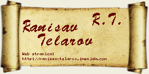 Ranisav Telarov vizit kartica